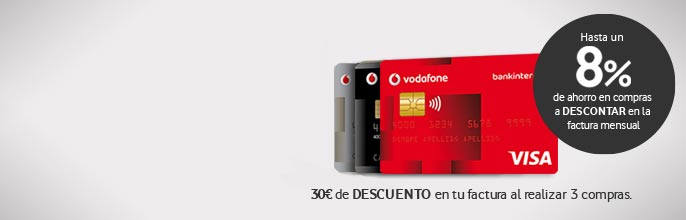 Hasta un 8% de ahorro en compras aplazadas a descontar en la factura mensual. 30€ de descuento en tu factura al realizar 3 compras.