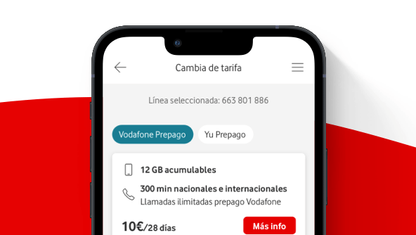 cambiar de tarifa en mi vodafone