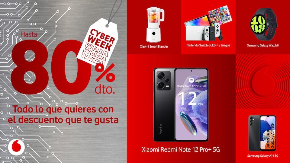 El Cyber Monday de Vodafone 2023 se convierte en una Cyber Week con ofertas de hasta un 80%