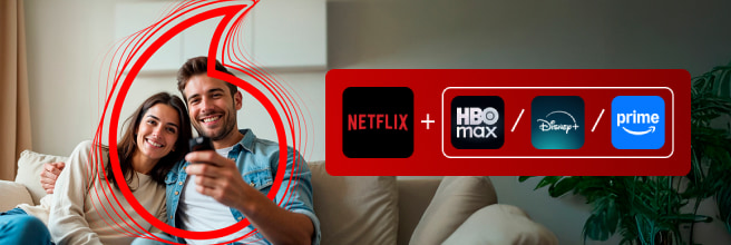 Fibra 600Mb, 2 líneas móviles ilimitadas y TV