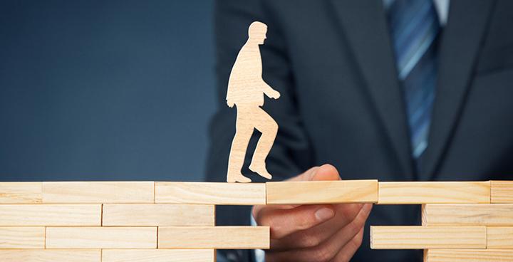 Una persona en equilibrio