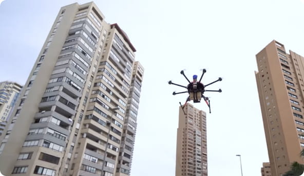 uso urbano dron