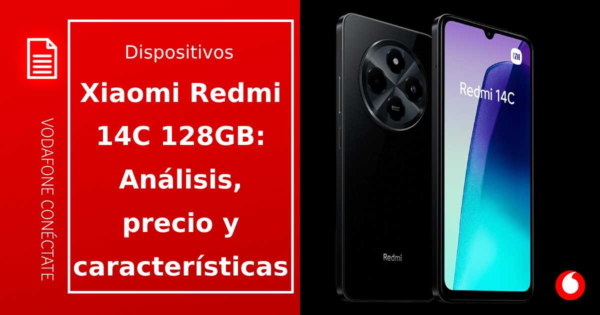 Xiaomi Redmi 14C 128GB: ¡Desde 0€ en Vodafone!