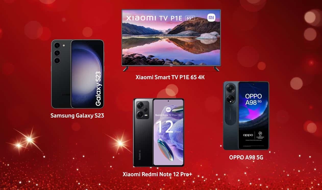 La promoción de Navidad para clientes de Vodafone incluye descuentos de hasta 300 € en móviles y una selección de canales de Vodafone TV