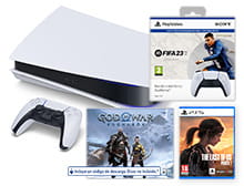 PlayStation 5 Standard con Pack GOW FIFA23 y TLOUS
