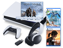 PlayStation 5 Standard con GOW TLOU HFW y Set auriculares