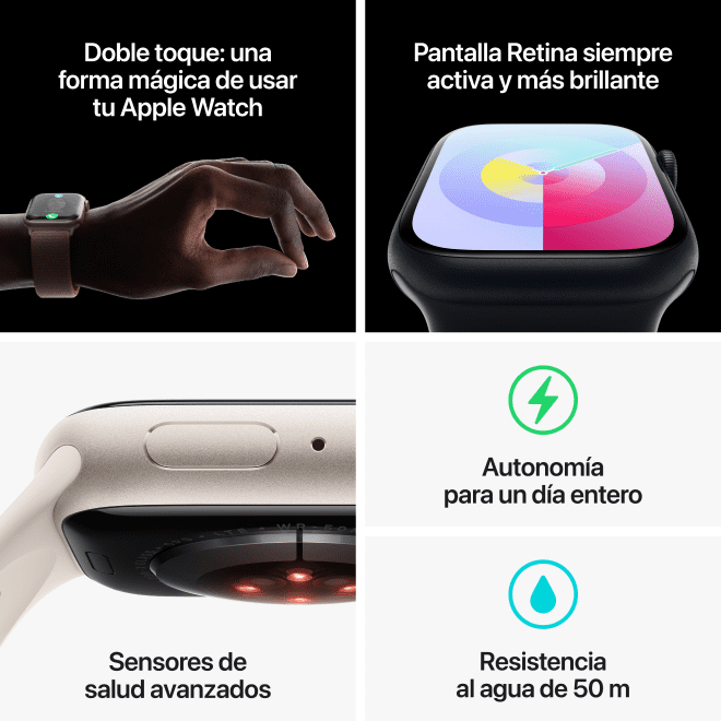 Apple Watch Series 9 GPS + Cellular 41mm Medianoche