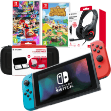 Nintendo Switch Neon con MK8 Deluxe Animal Crossing New Horizons y Accesorios