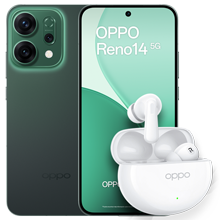 OPPO Reno14 5G con Enco Air 4 512GB Verde
