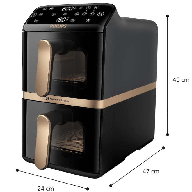 Philips Airfryer con cesta doble apilada serie 4000 (AirFryer NA 462/70)