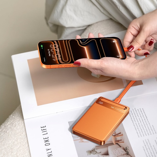 Iniu MagSafe 10K QI2.2 25W Naranja