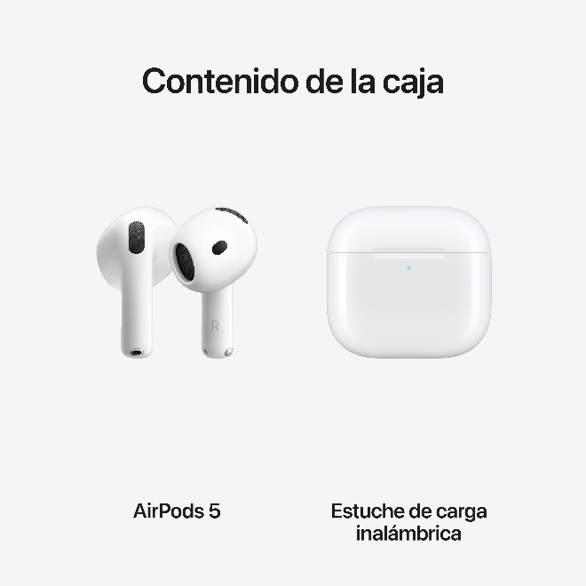 Apple AirPods 5 con estuche de carga inalámbrica