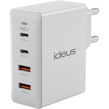 Ideus Cargador GaN Tipo C+C+A+A 100W