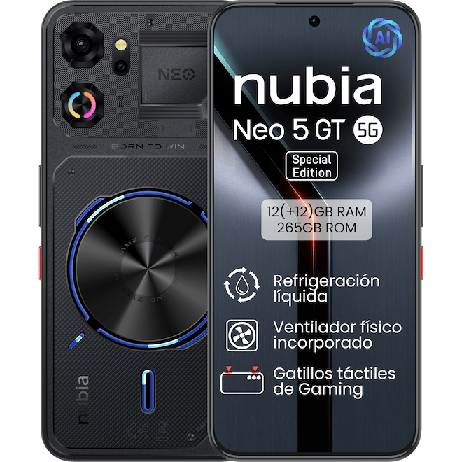 ZTE Nubia Neo 5GT con pack gaming
