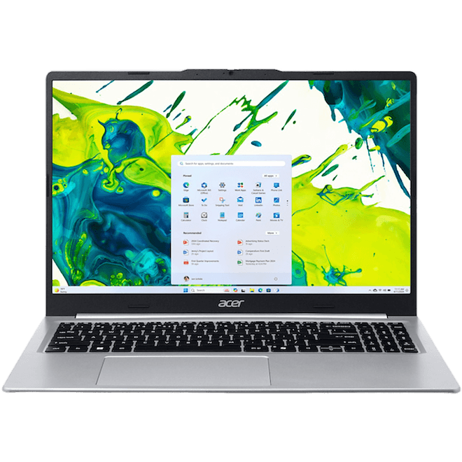 Acer Aspire Lite 15 con mochila y ratón